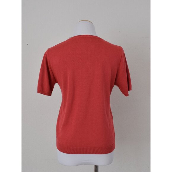 Vintage 80s Pullover Salmon Knit Top | size PL - Picture 3 of 10